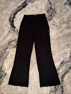 PrettyLittleThing Black Swim Coverup Wide-Leg Pants